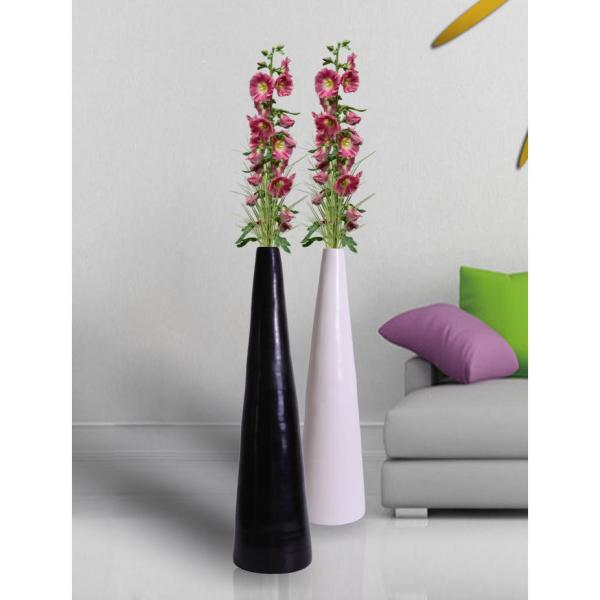 Uniquewise 30 5 In Spun Bamboo Contemporary Black And White Tall