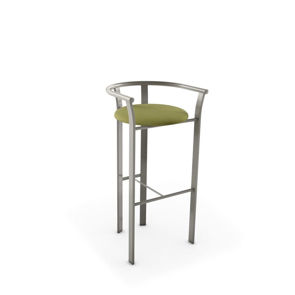 Lolo 30 In Light Grey Metal Green Fabric Barstool 40465 56he Light Grey Metal Green Fabric Barstool