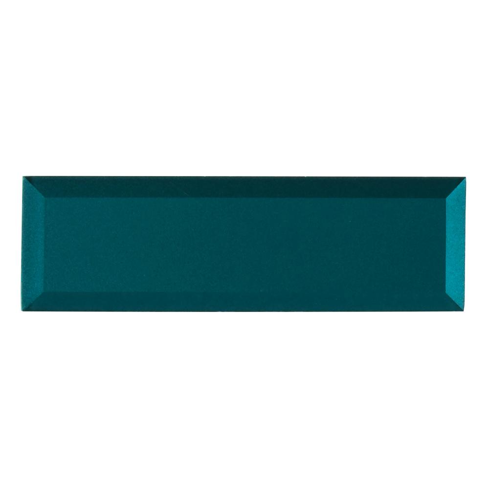 Msi Verde Azul Beveled 2 5 In X 9 In X 8mm Glass Wall Tile 5 6