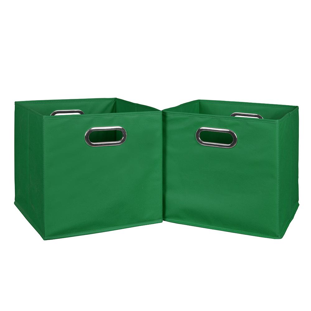 Uncategorized Fabric Bins niche cubo 12 in x green foldable fabric bins 2 pack htote2pkgn the home depot