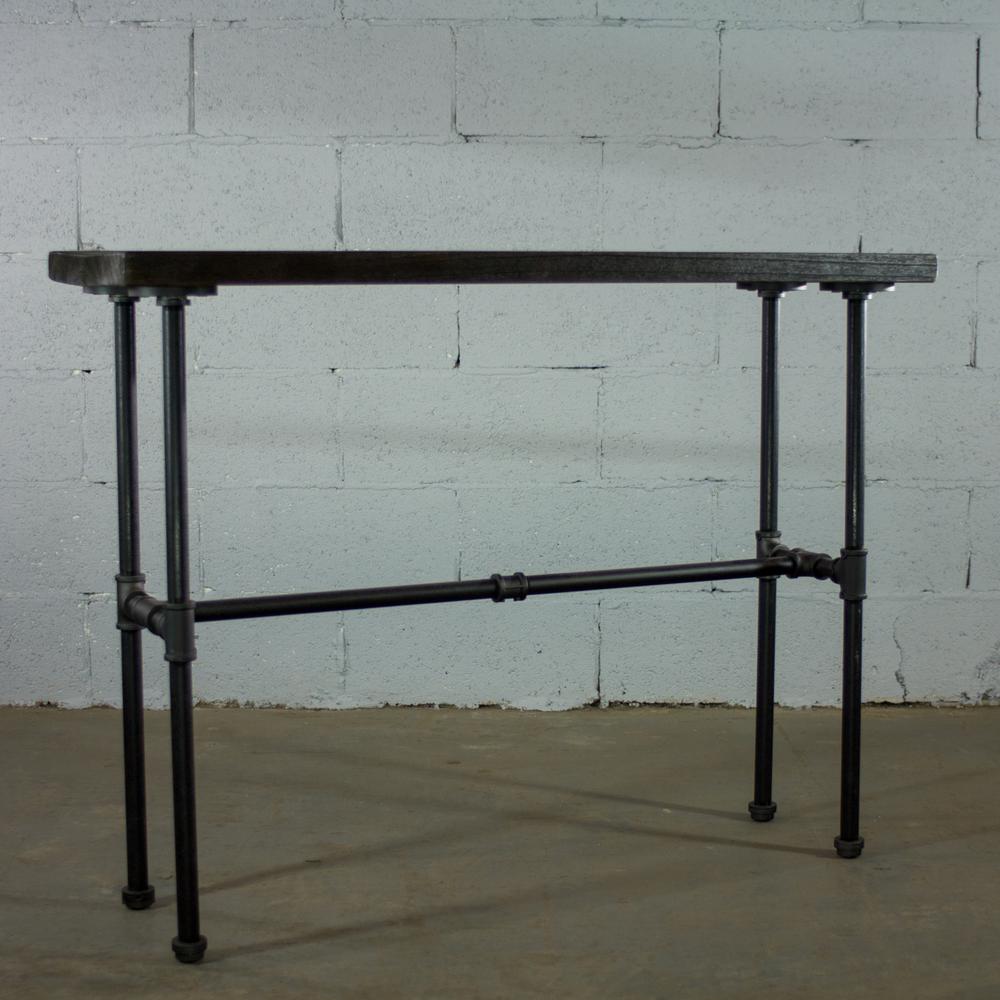 Furniture Pipeline Corvallis Black Pipe Entryway Console Furniture Pipeline Corvallis Black Pipe Entryway Console Sofa Hall Table Metal Reclaimed Aged Wood St1 Bl The Home Depot
