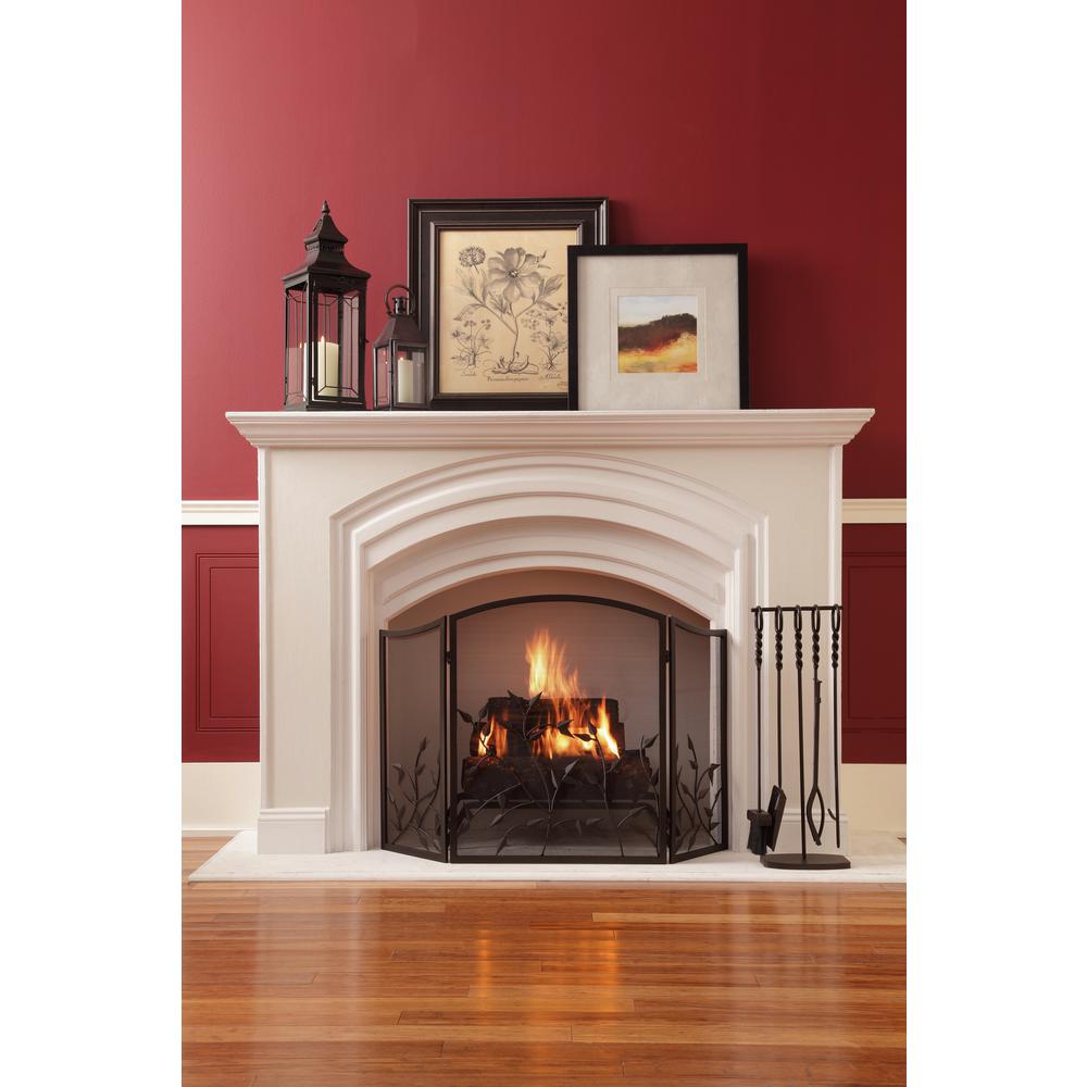 Pleasant Hearth Waverly 3 Panel Fireplace Screen In Colonial Brown