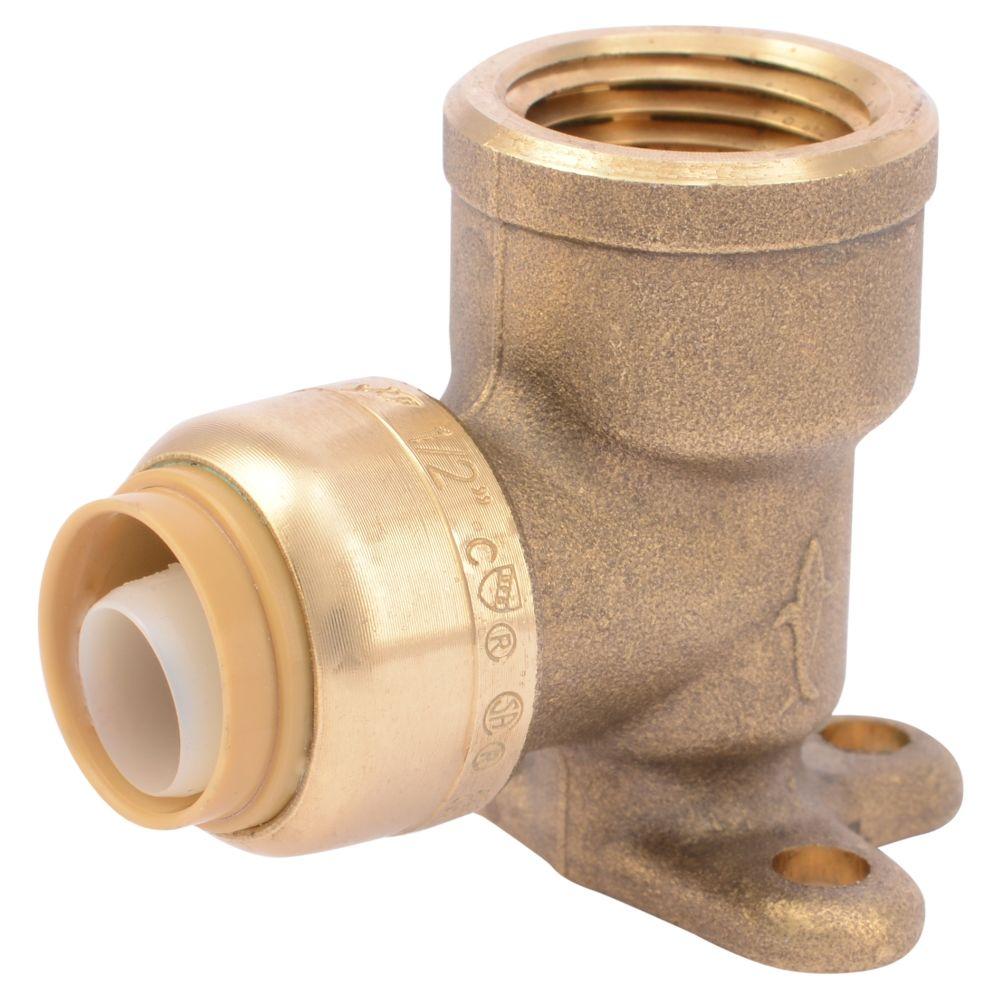 Sharkbite U334LF 1//2/" X 1//2/" Lead Free FNPT Drop Ear Elbow Push-Fit Connection