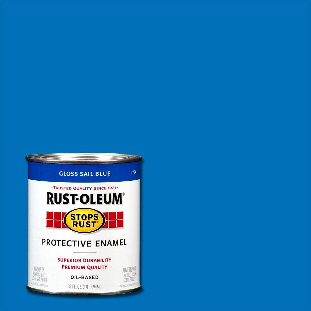 RustOleum Stops Rust 1 qt. Gloss Sail Blue Protective Enamel Paint