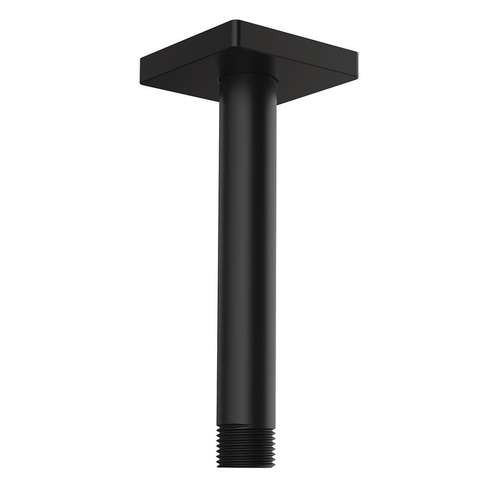 Speakman Lura 6 In Ceiling Mounted Shower Arm And Flange In Matte Black Cds2582 Mb The Home Depot