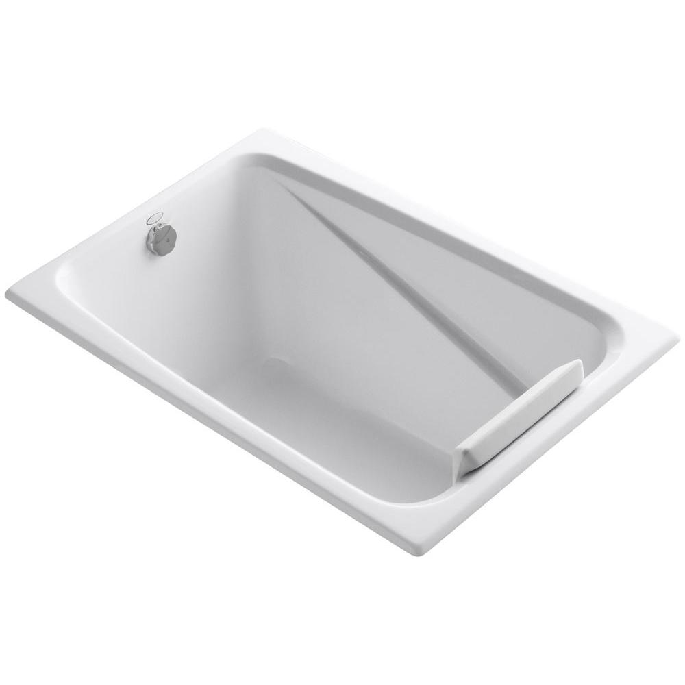 Kohler Greek 4 Ft Reversible Drain Acrylic Soaking Tub In White