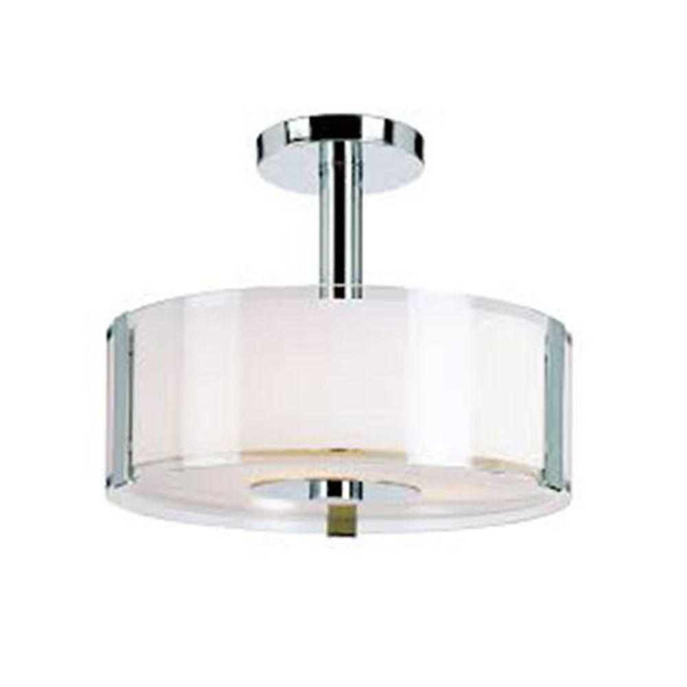 Bel Air Lighting Stewart 3 Light Polished Chrome Incandescent Semi Bel Air Lighting Stewart 3 Light Polished Chrome Incandescent Semi Flush Mount 2090 Pc The Home Depot