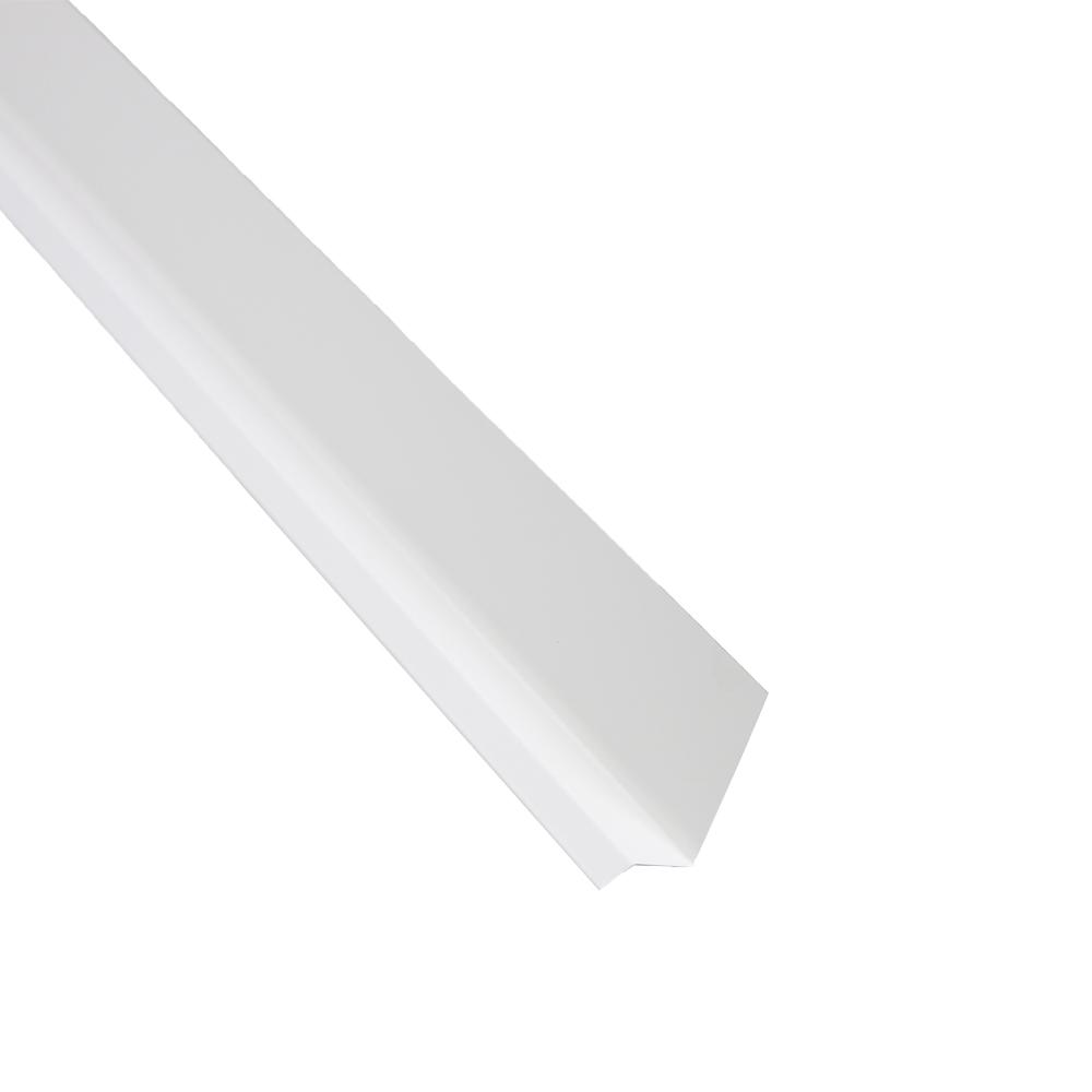 Metal Sales 1.25 in. x 10.5 ft. White Steel Drip Edge Cap Flashing