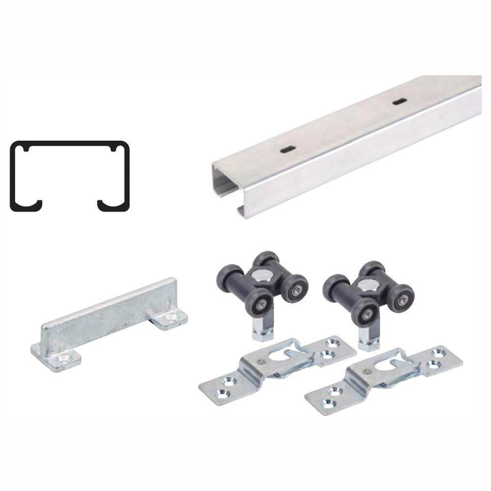 Hettich 48 in. Grant 150E Single Economy Door Hardware and Track-H ...