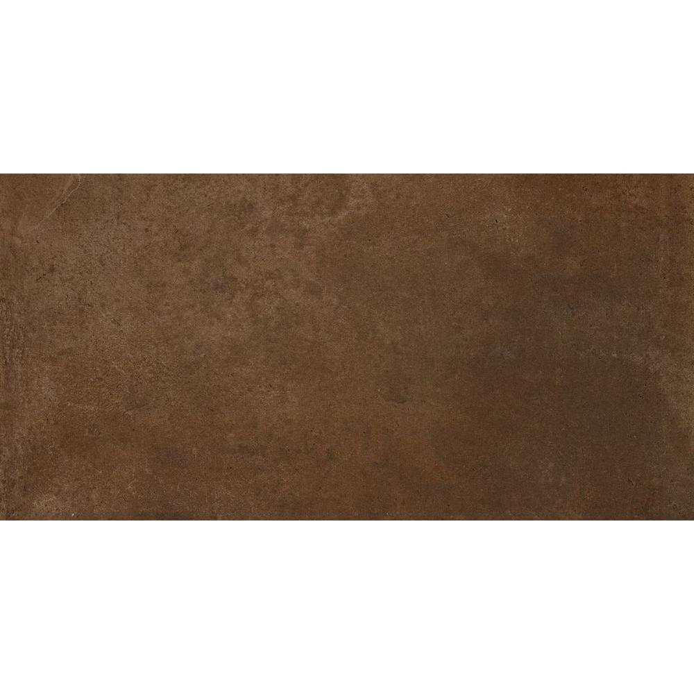 Cotto Brown Tan Fireplace Tile Flooring The Home Depot Cotto Clay 12 In X 24 Glazed Porcelain Floor And Wall Tile