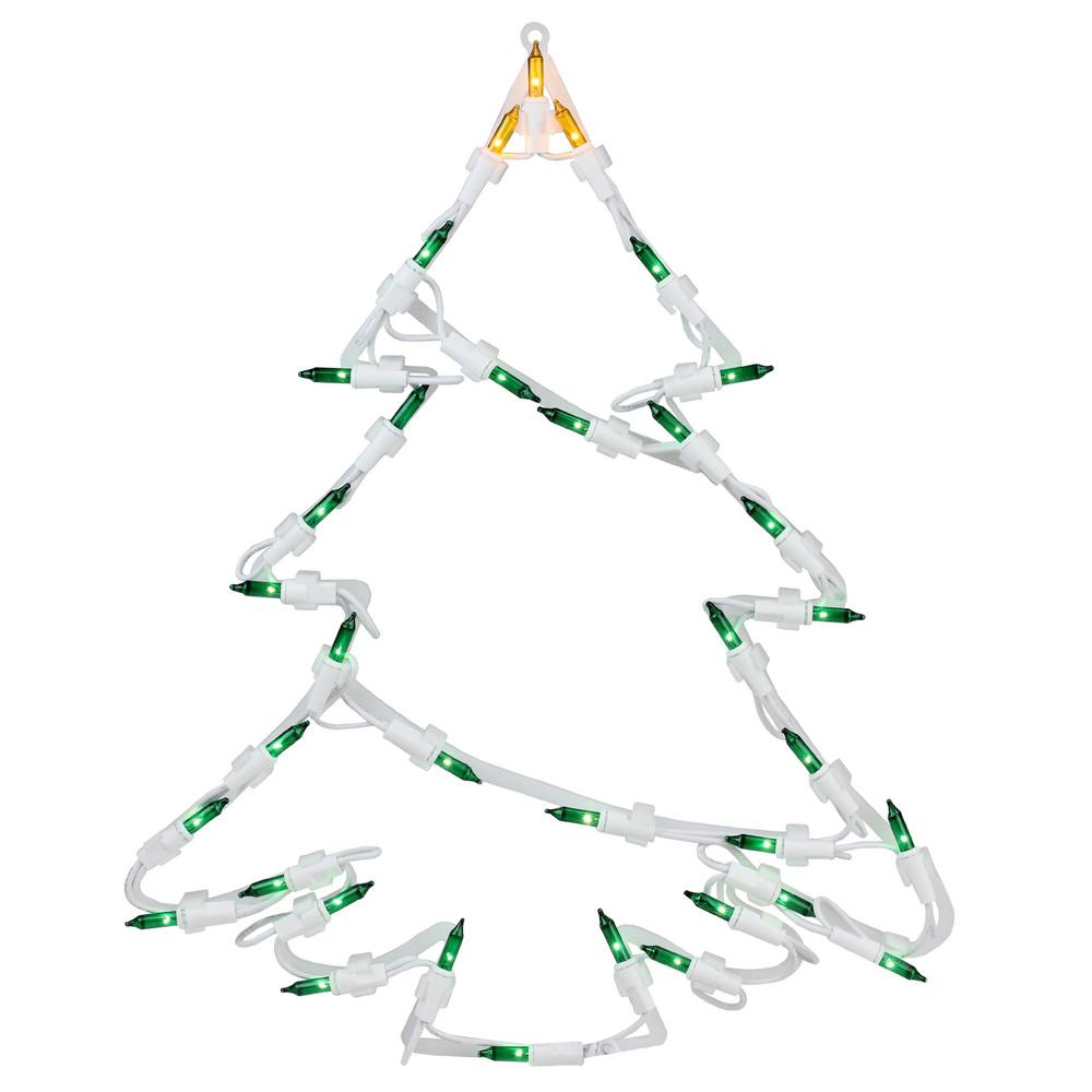 Christmas Window Wall Decorations Indoor Lighted Tree Christmas Window Silhouette Decoration 4 Pack
