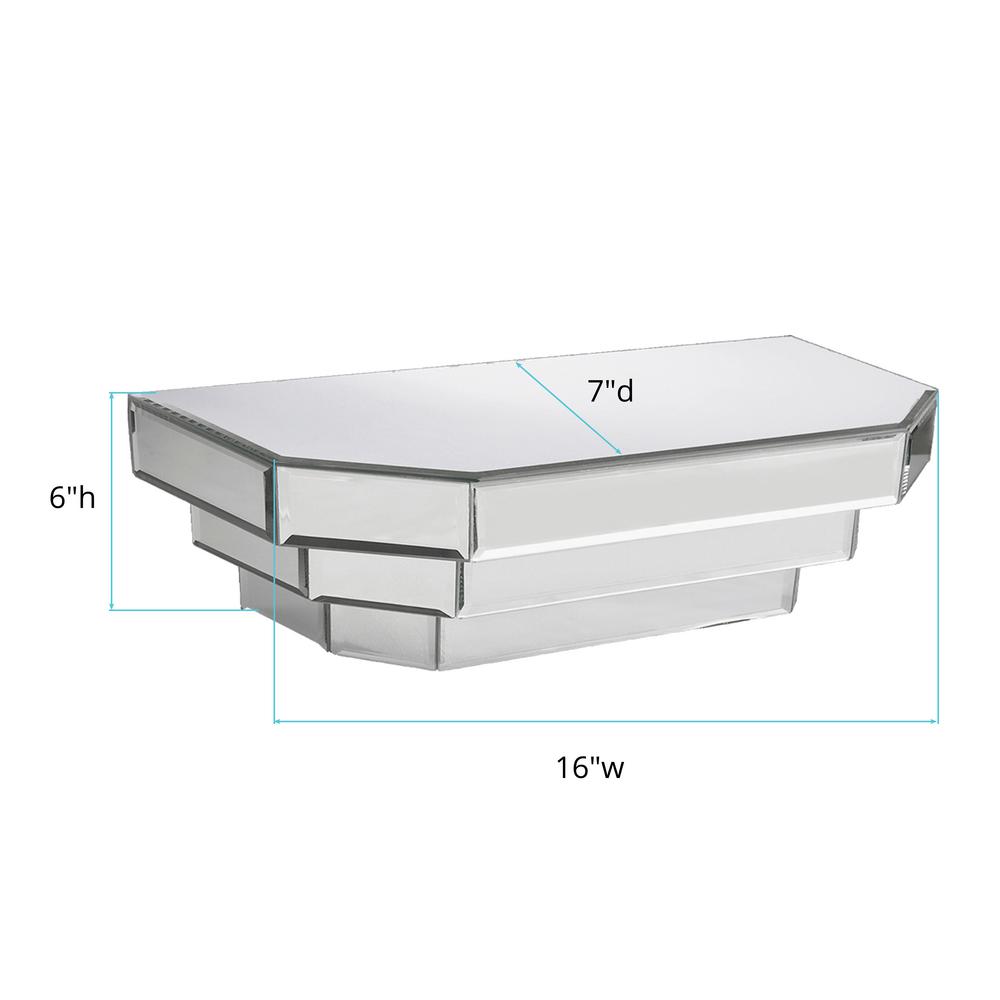 Unbranded Mirrored Wall Shelf 11062 The Home Depot
