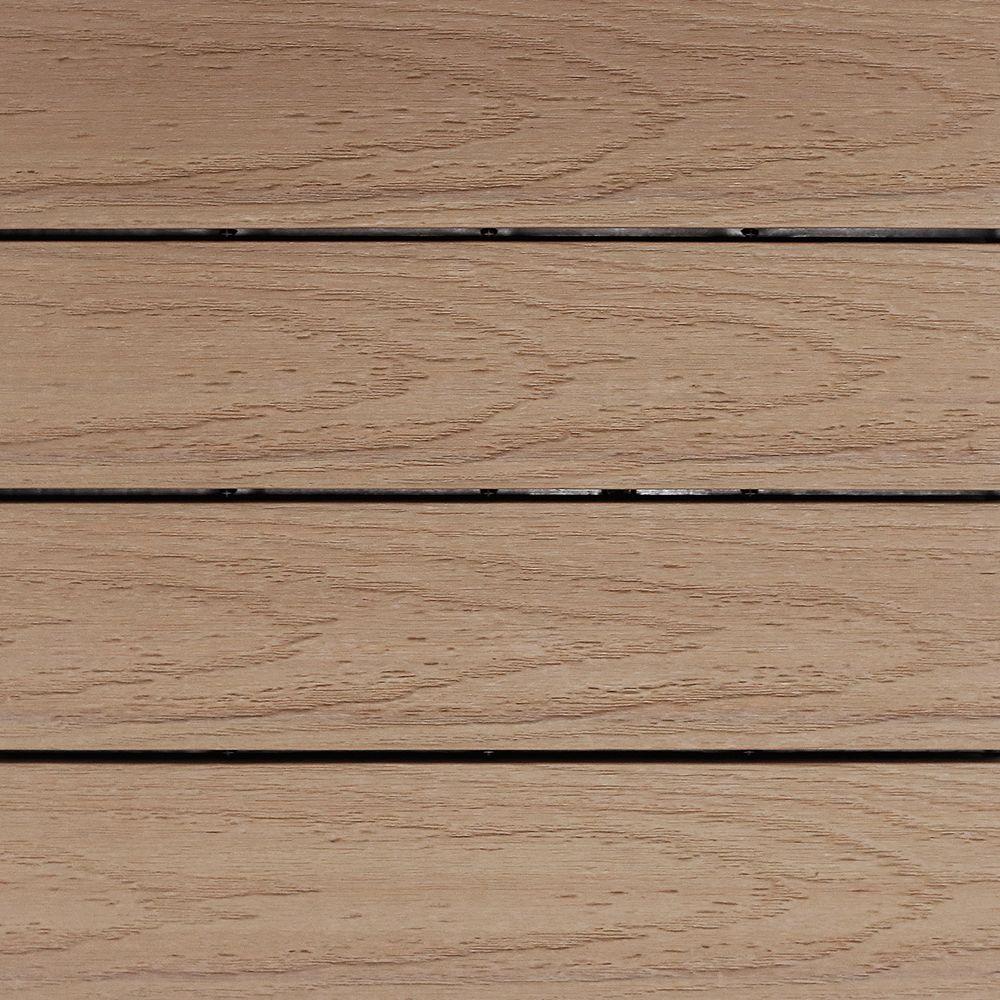 NewTechWood UltraShield Naturale 1 ft. x 1 ft. Quick Deck Outdoor Composite Deck Tile Sample in