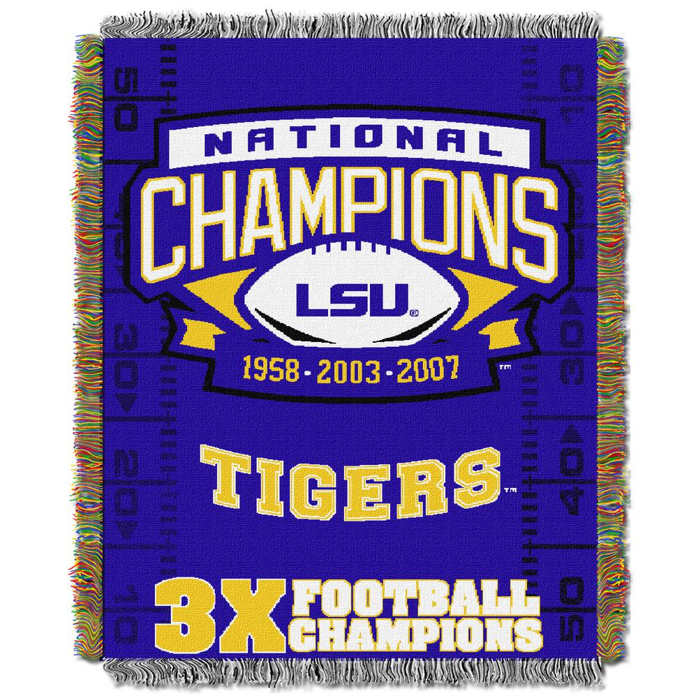 Multi Color 48 x 60 Officially Licensed NCAA Commemorative Woven Tapestry Throw Blanket