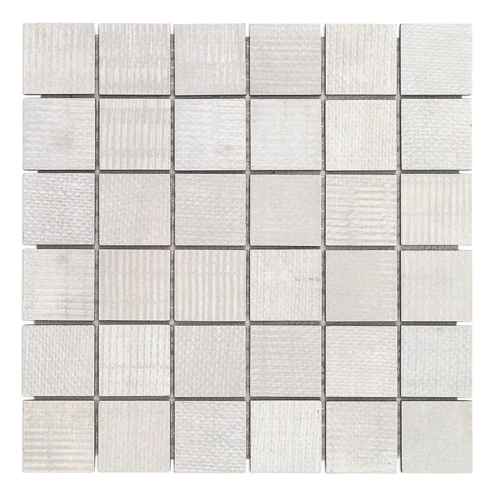 Ivy Hill Tile Lungo Ice 11 81 In X 10mm Matte Porcelain Floor And Wall Mosaic 0 97 Sq Ft Per Sheet