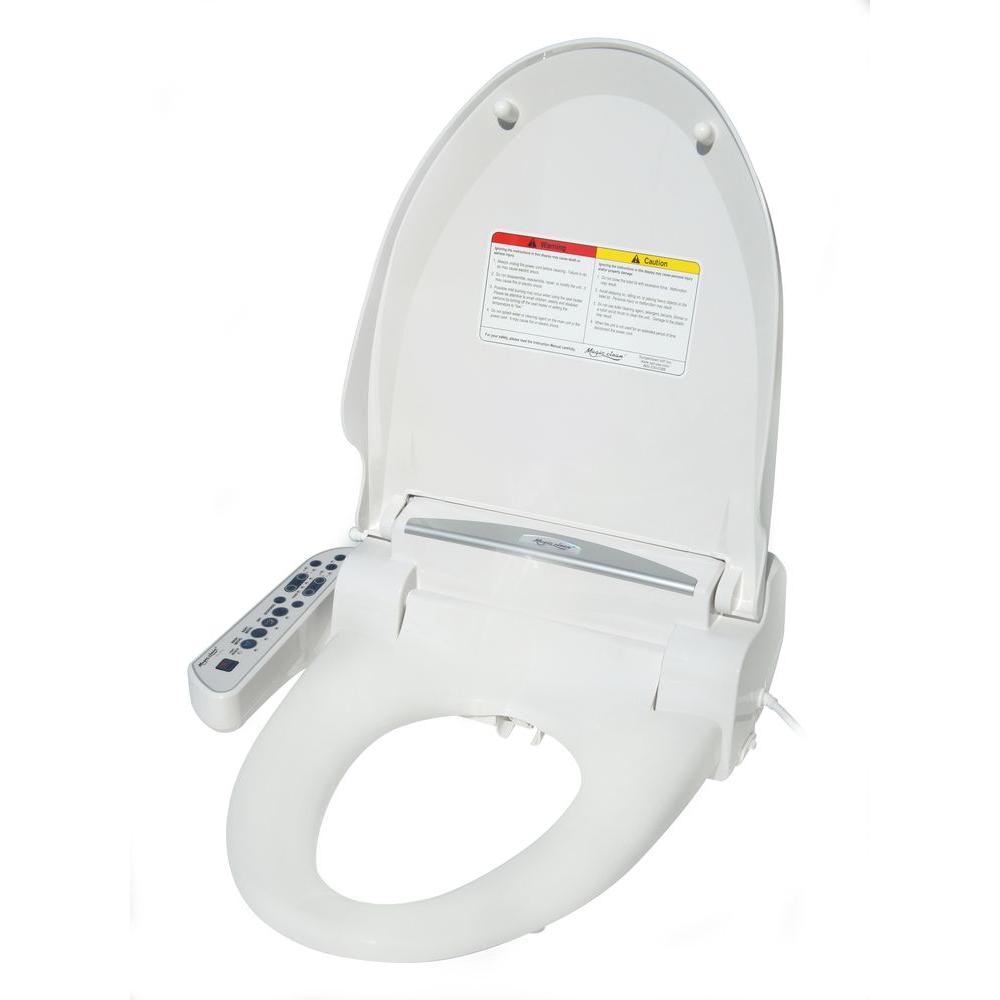 Spt Elongated Magic Clean Bidet With Dryer In White Sb 2036l The Home Depot