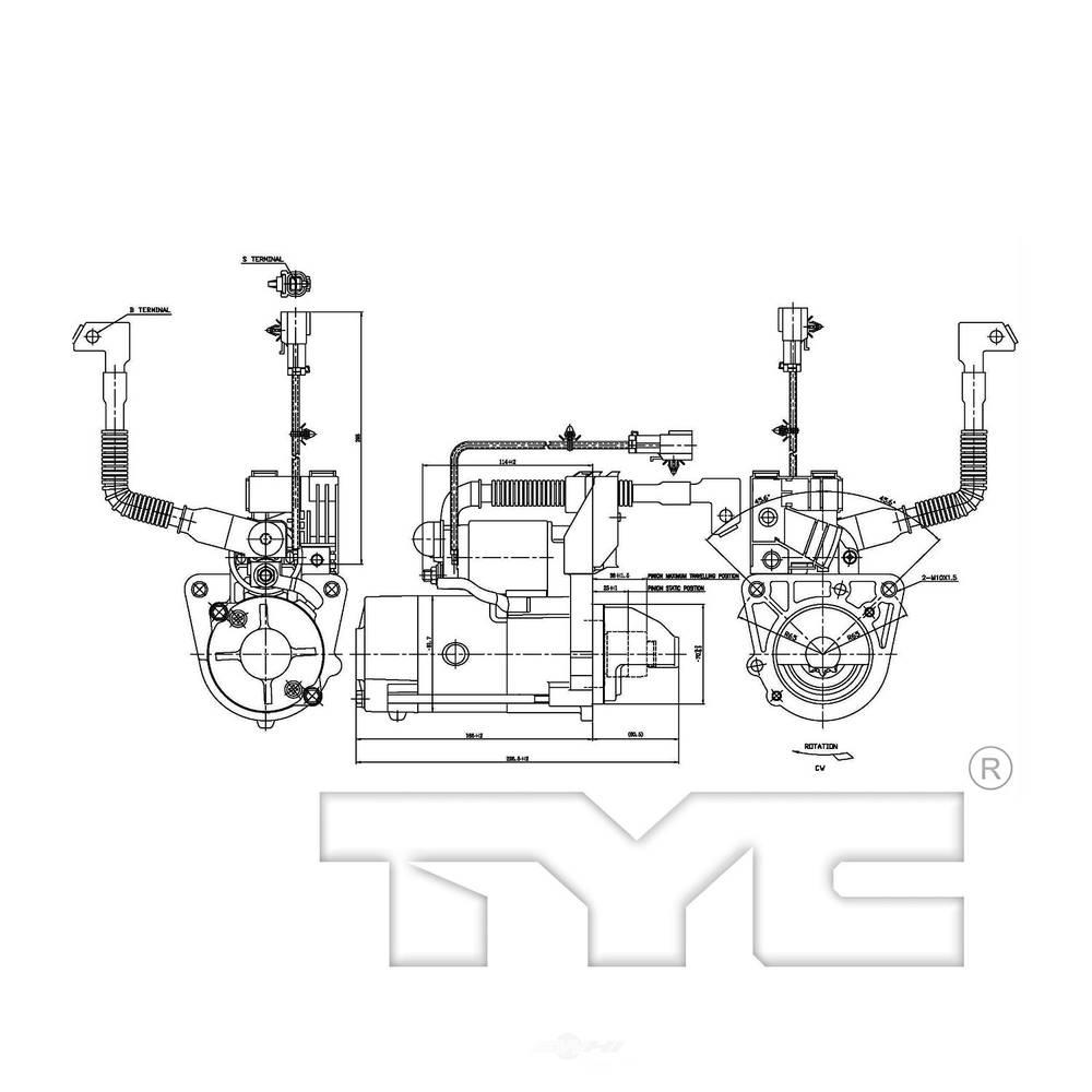 TYC 1-19010 Replacement Starter for Acura MDX