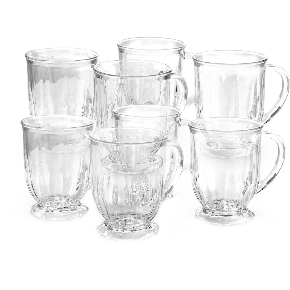 14 oz glass coffee mugs