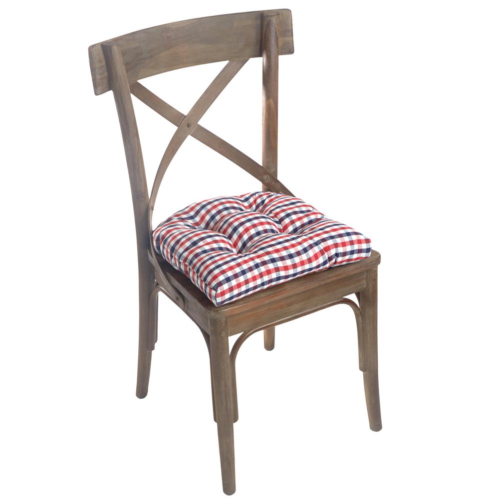 Gripper Gingham Red White Blue 15 X Universal Chair Cushion Gripper Gingham Red White Blue 15 X