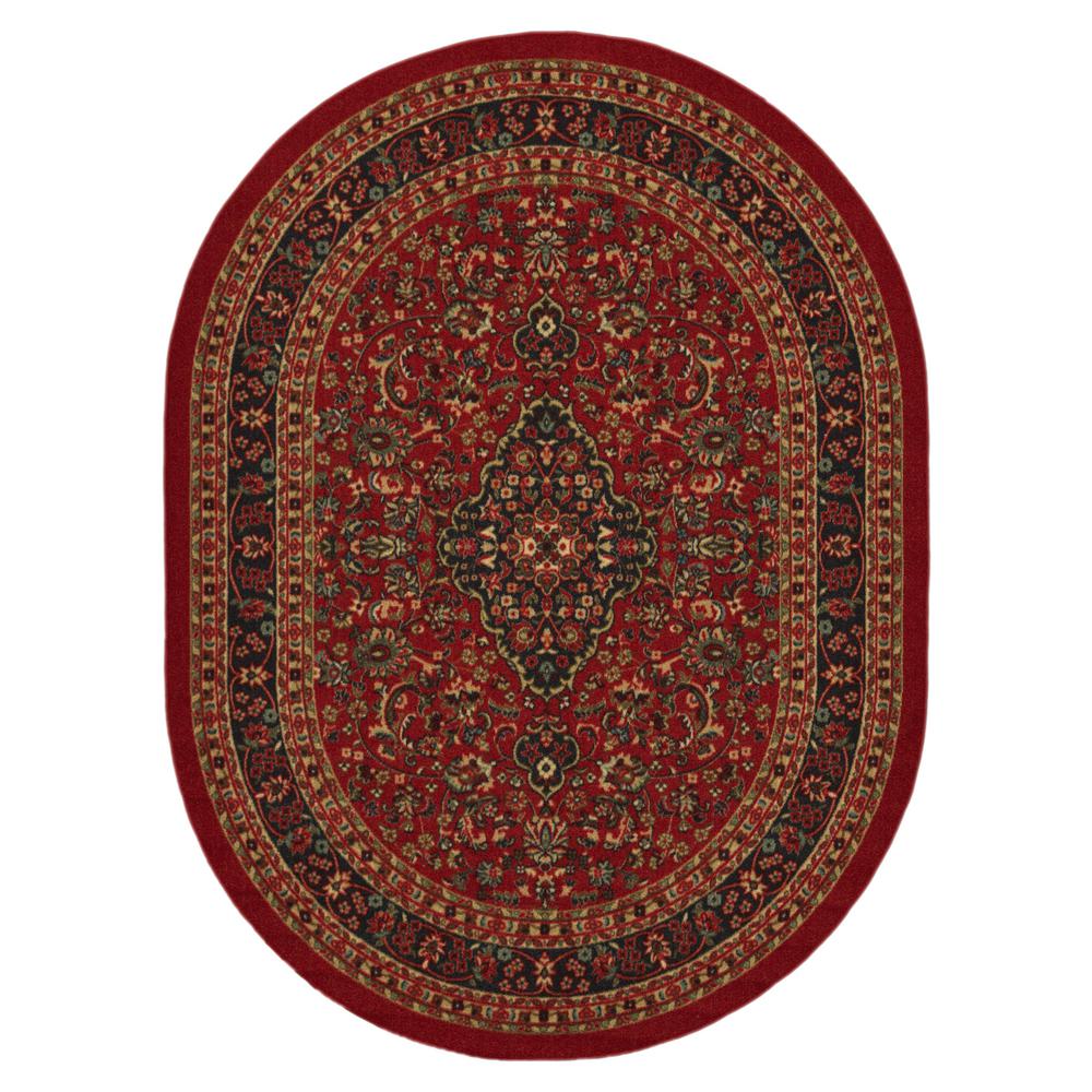 Ottomanson Ottohome Collection Persian Heriz Design Dark Red 5 Ft X Ottohome Collection Persian Heriz Design Dark Red 5 Ft X 7 Oval Area Rug