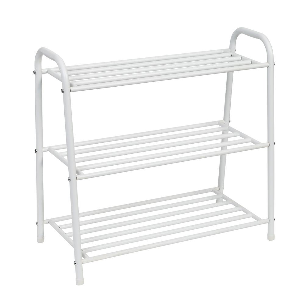 Home Complete 18 Pair 3 Tier Shoe Rack Hw0500076 The Home Depot