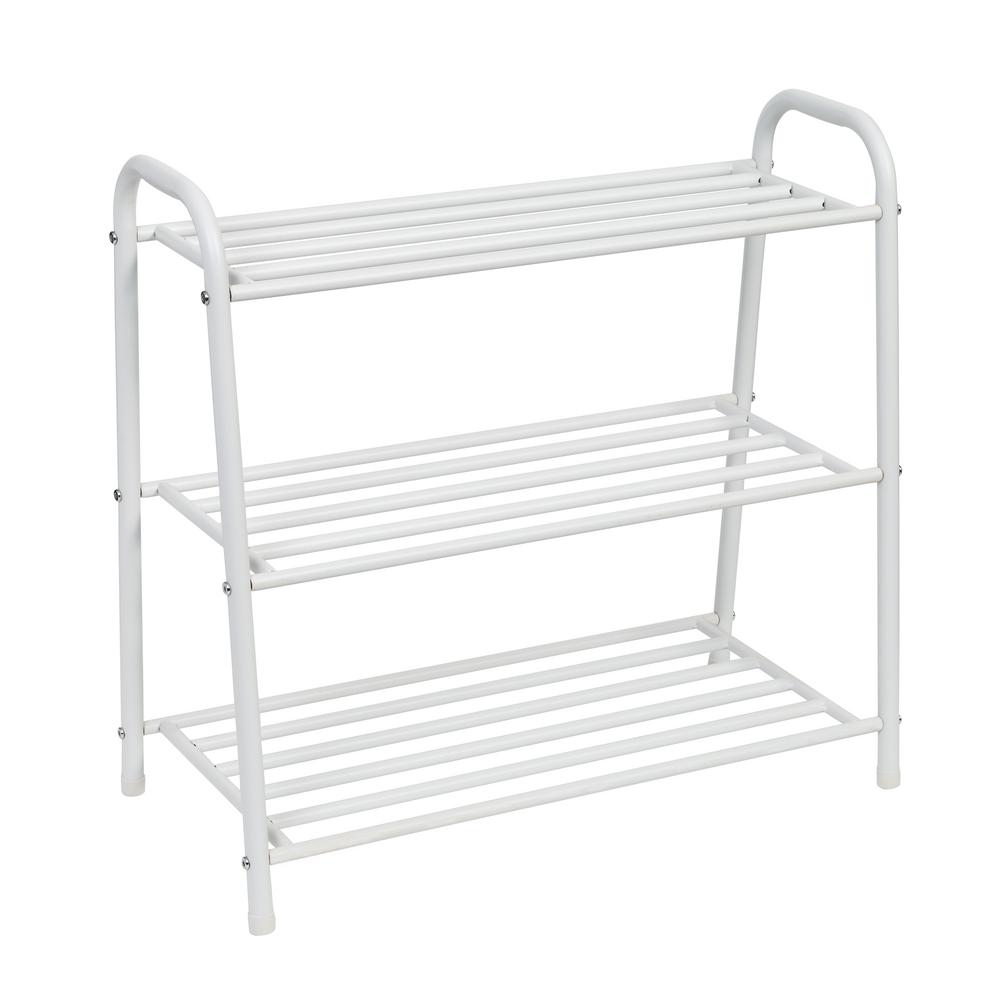 White Shoe Racks Shoe Storage The Home Depot