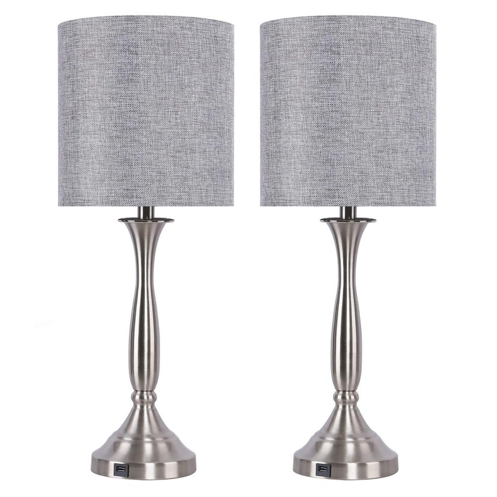 grey nightstand lamps