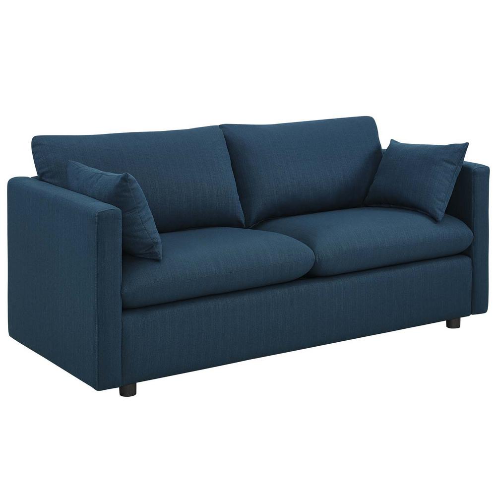 MODWAY Activate Upholstered Fabric Sofa in AzureEEI3044AZU The