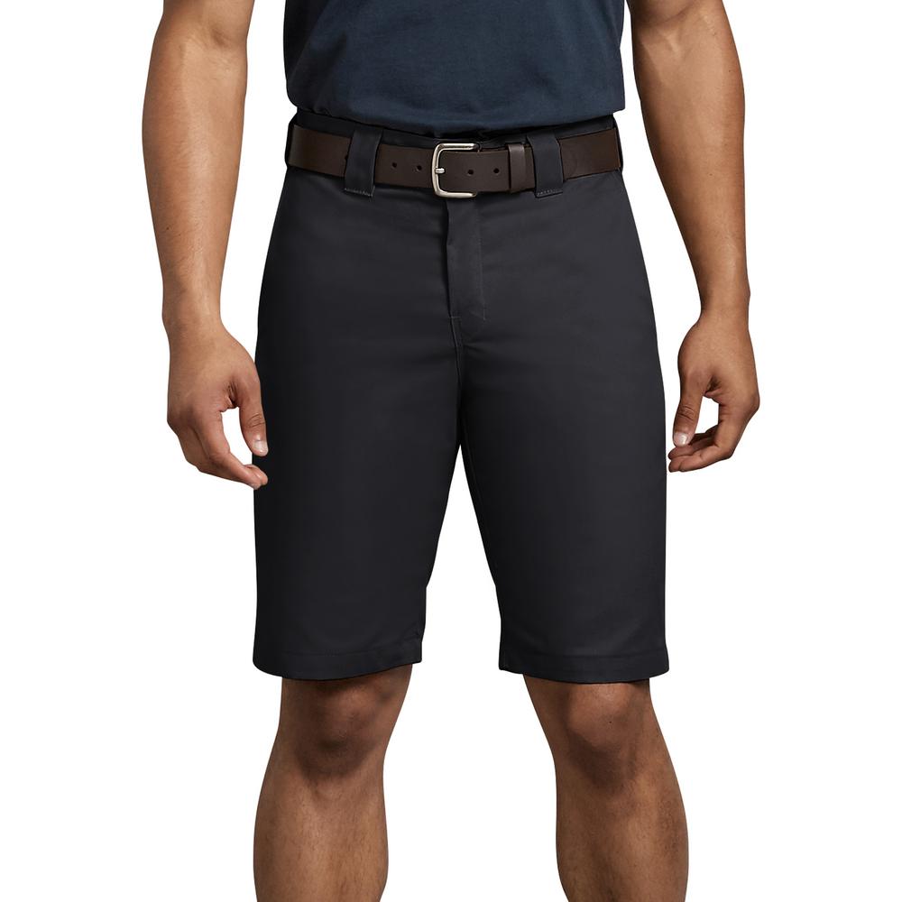 Dickies Men S Black Flex 11 In Regular Fit Work Short Wr850bk 44 The Home Depot