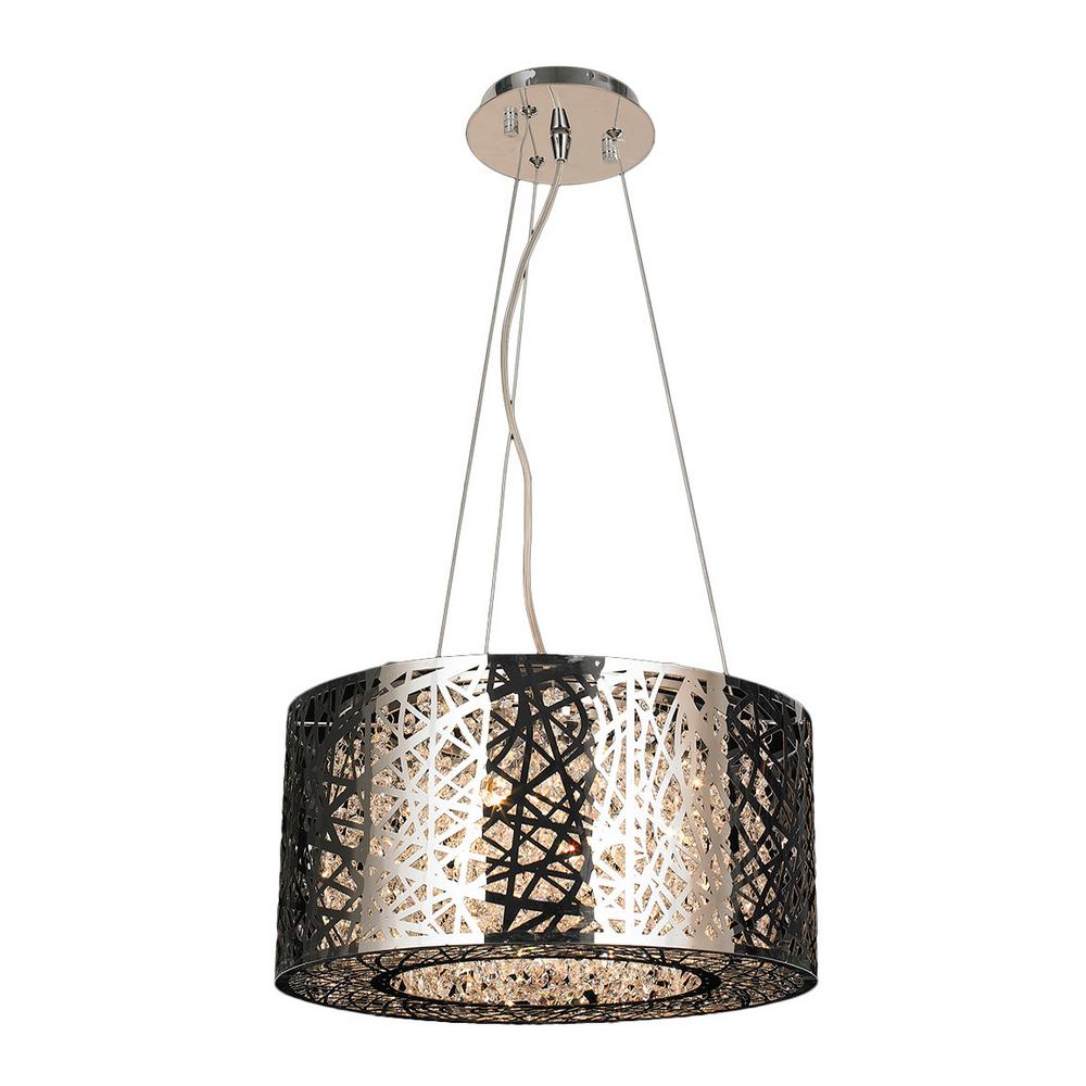 Worldwide Lighting Aramis Collection 6 Light Polished Chrome Chandelier With Clear Crystal
