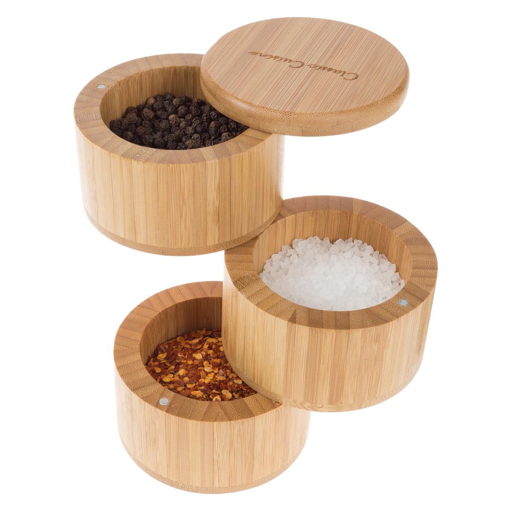 Classic Cuisine Bamboo 3 Tier Multi Compartment E Storage
