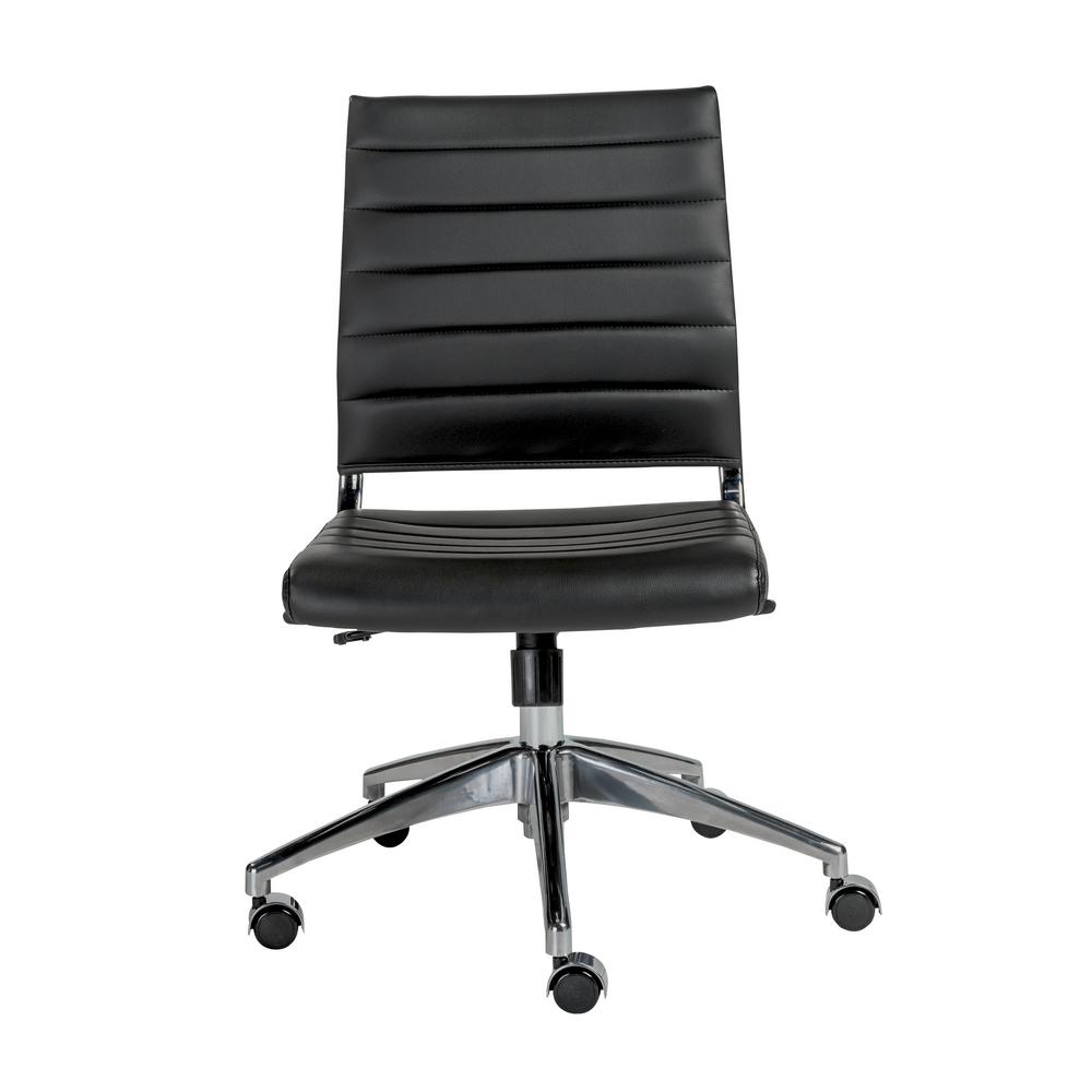 Eurostyle Axel Black Armless Low Back Office Chair 00595blk The
