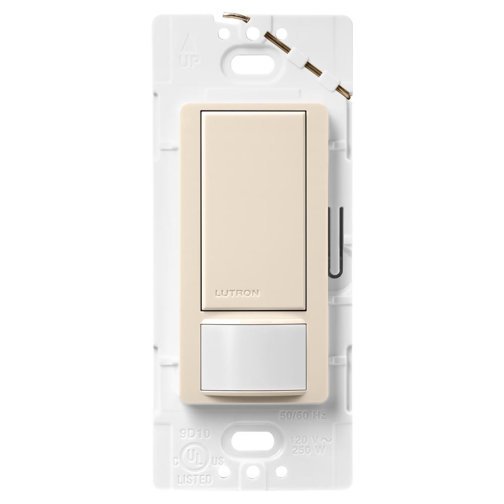 Lutron Maestro 2 Amp Motion Sensor Switch Single Pole Light Almond Lutron Maestro 2 Amp Motion Sensor Switch Single Pole Light Almond