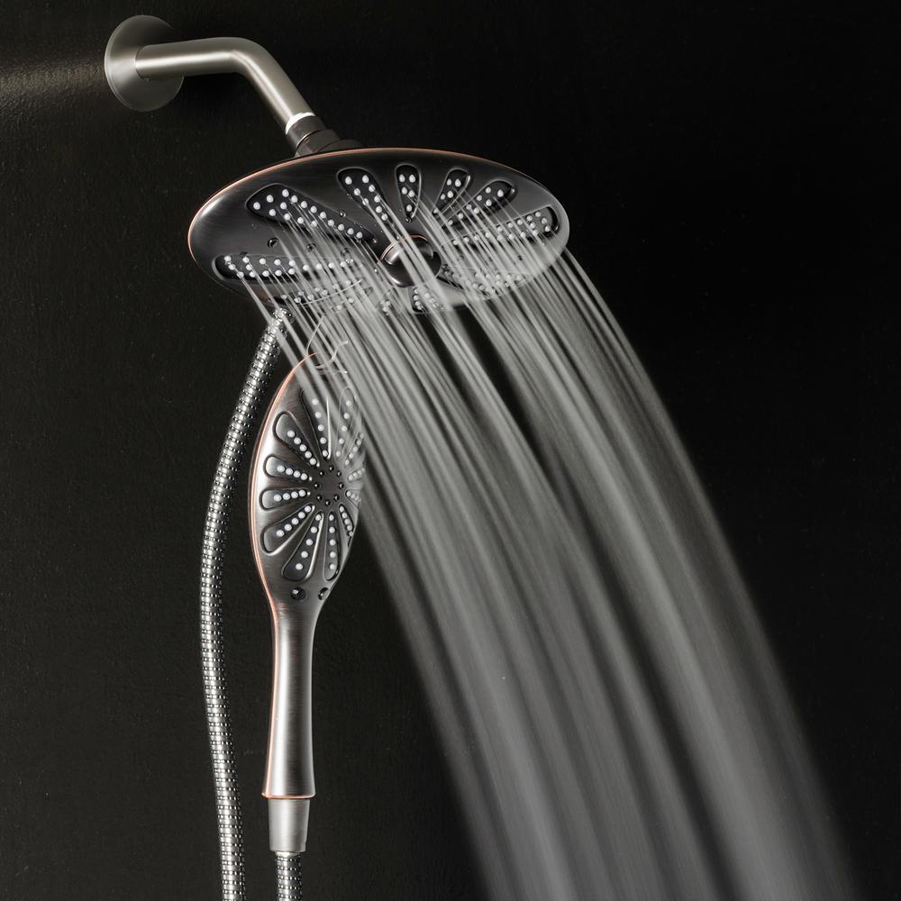 AKDY 4spray 9 in. Dual Shower Head and Handheld Shower Head in Antique BronzeSH0132 The Home