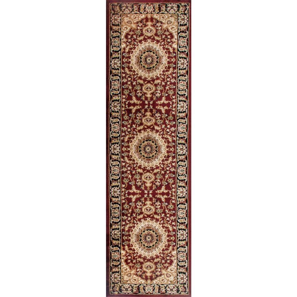 Main Street Rugs Montane Mon101 Burgundy 2' x 7'2" Runner Rug