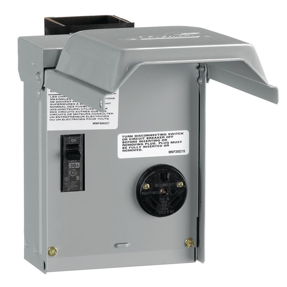 GE 20 Amp Backyard Outlet with Switch and GFI ReceptacleU010S010GRP