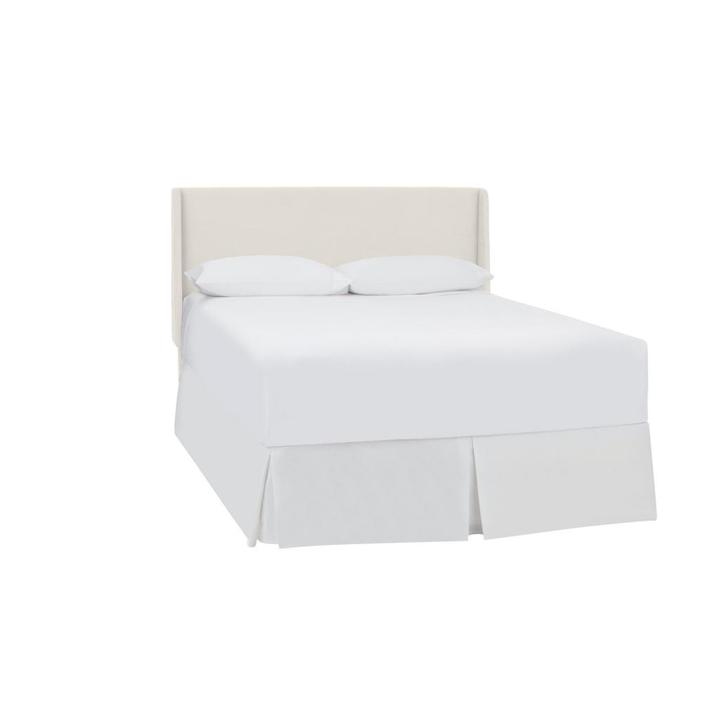 StyleWell Handale Ivory Upholstered Queen Headboard (63.2 In W. X 55.5 ...