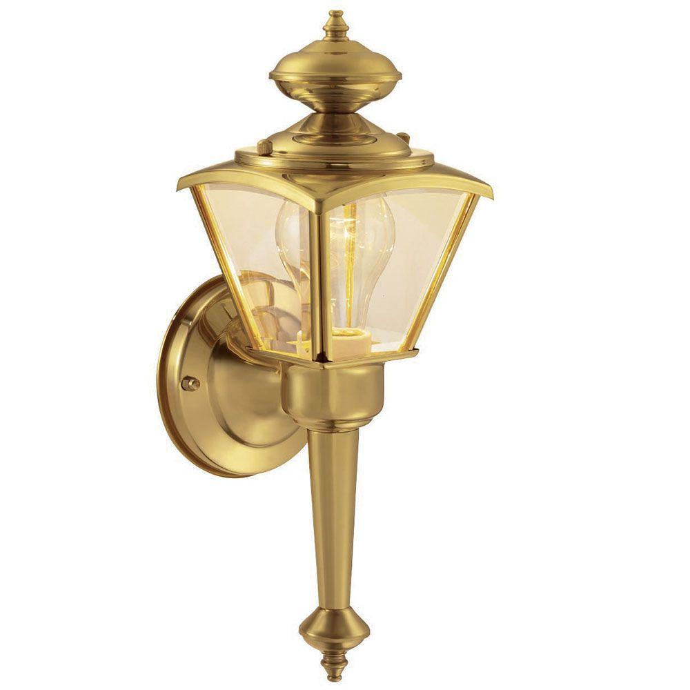 Brass Outdoor Wall Lantern Porch Light Fixture Exterior Weather