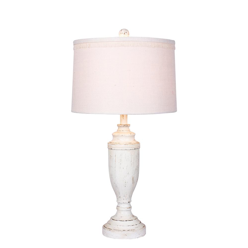 distressed table lamp