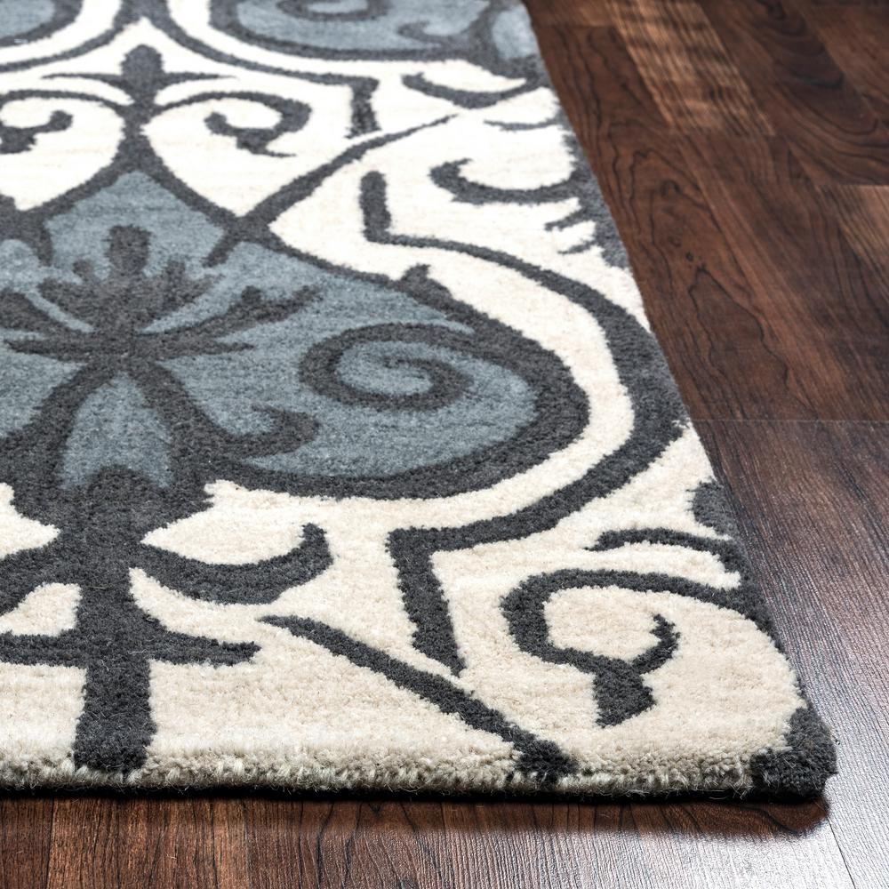 Rizzy Home Valintino Grey Hand Tufted Wool 5 Ft X 8 Area Rug Rizzy Home Valintino Grey Hand Tufted Wool 5 Ft X 8 Area Rug