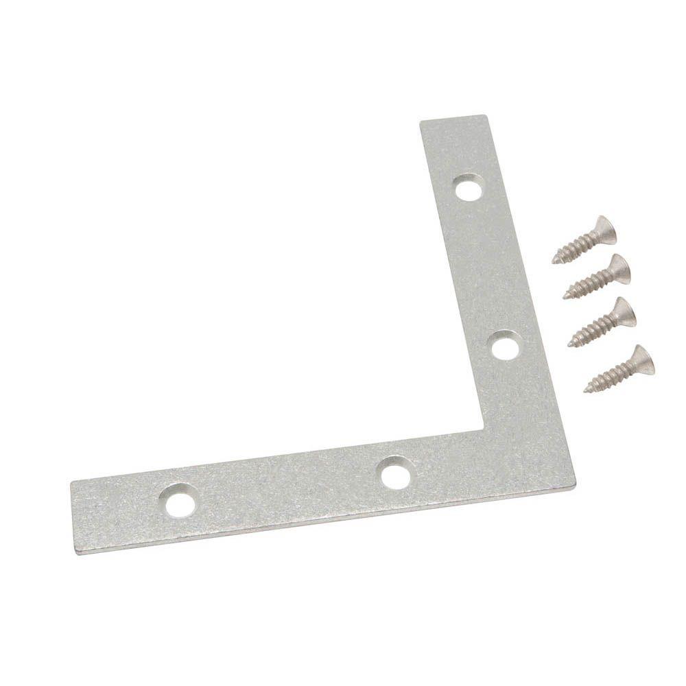 Everbilt 4 In Galvanized Flat Corner Brace 2 Pack 15109 The Galvanized Flat Corner Brace 2 Pack