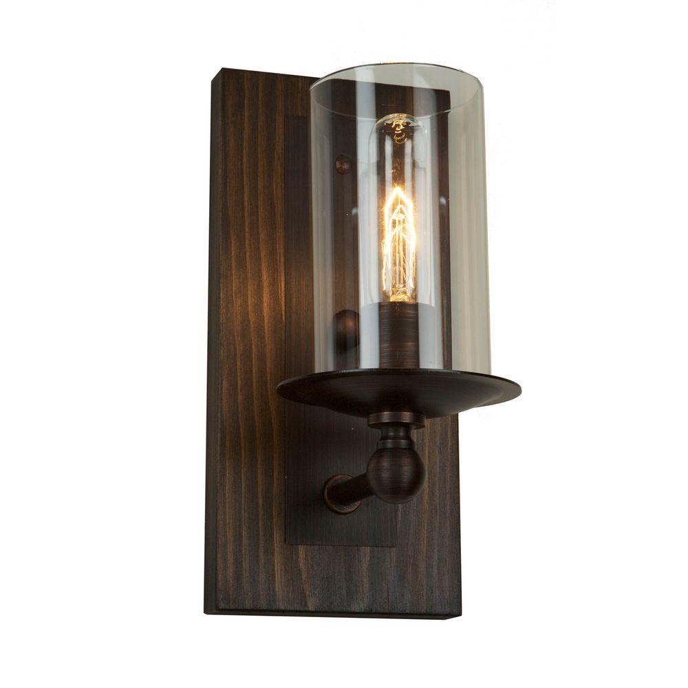 ARTCRAFT Legno Rustico 1-Light Brunito Bronze Sconce