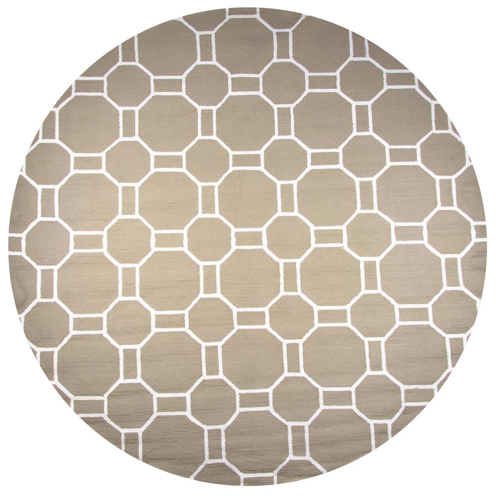 Rizzy Home Azzura Hill Beige Geometric 8 Ft X Round Outdoor Rizzy Home Azzura Hill Beige Geometric 8 Ft X Round Outdoor Area