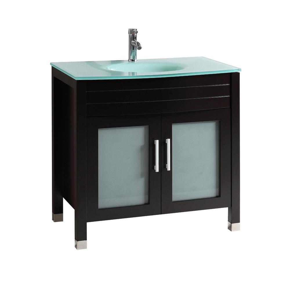 Eviva Roca 36 In W X 20 In D Bath Vanity In Espresso With