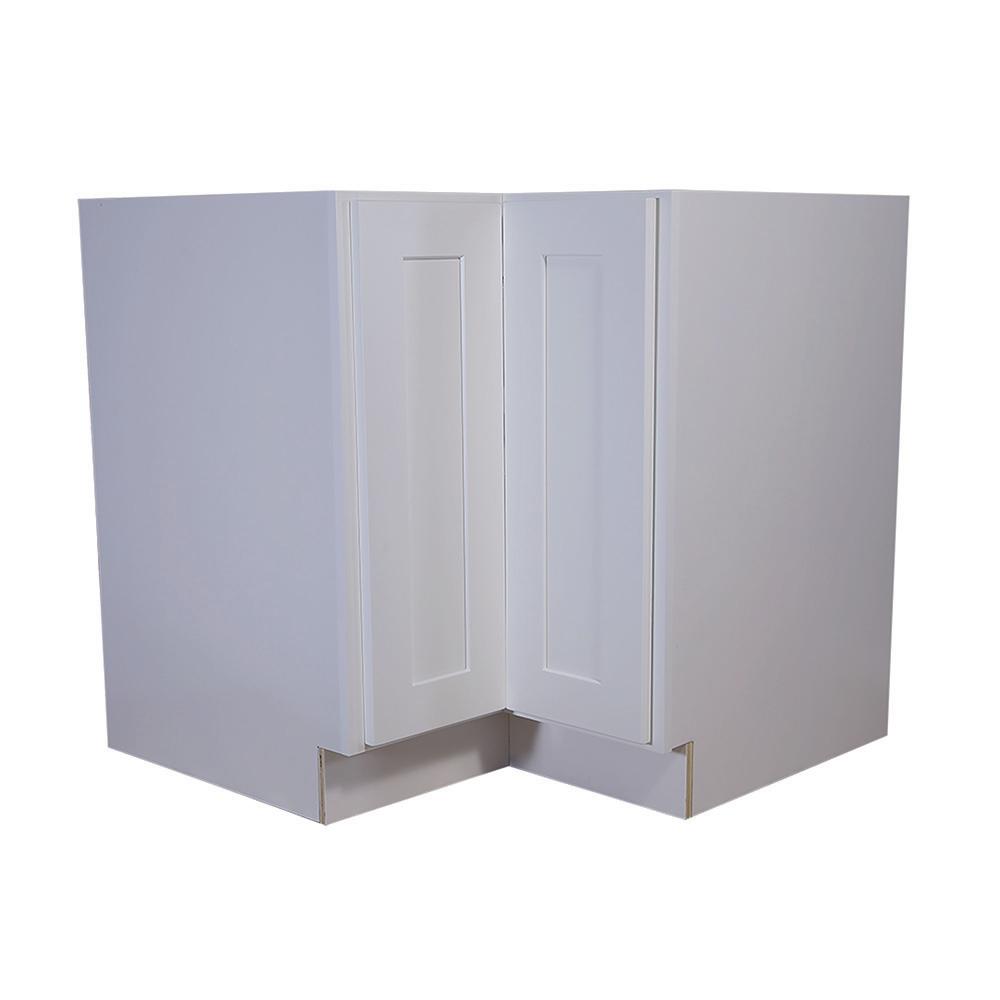 Design House 561431 Brookings Unassembled Shaker Lazy Susan Kitchen Cabinet 36x34.5x24, White