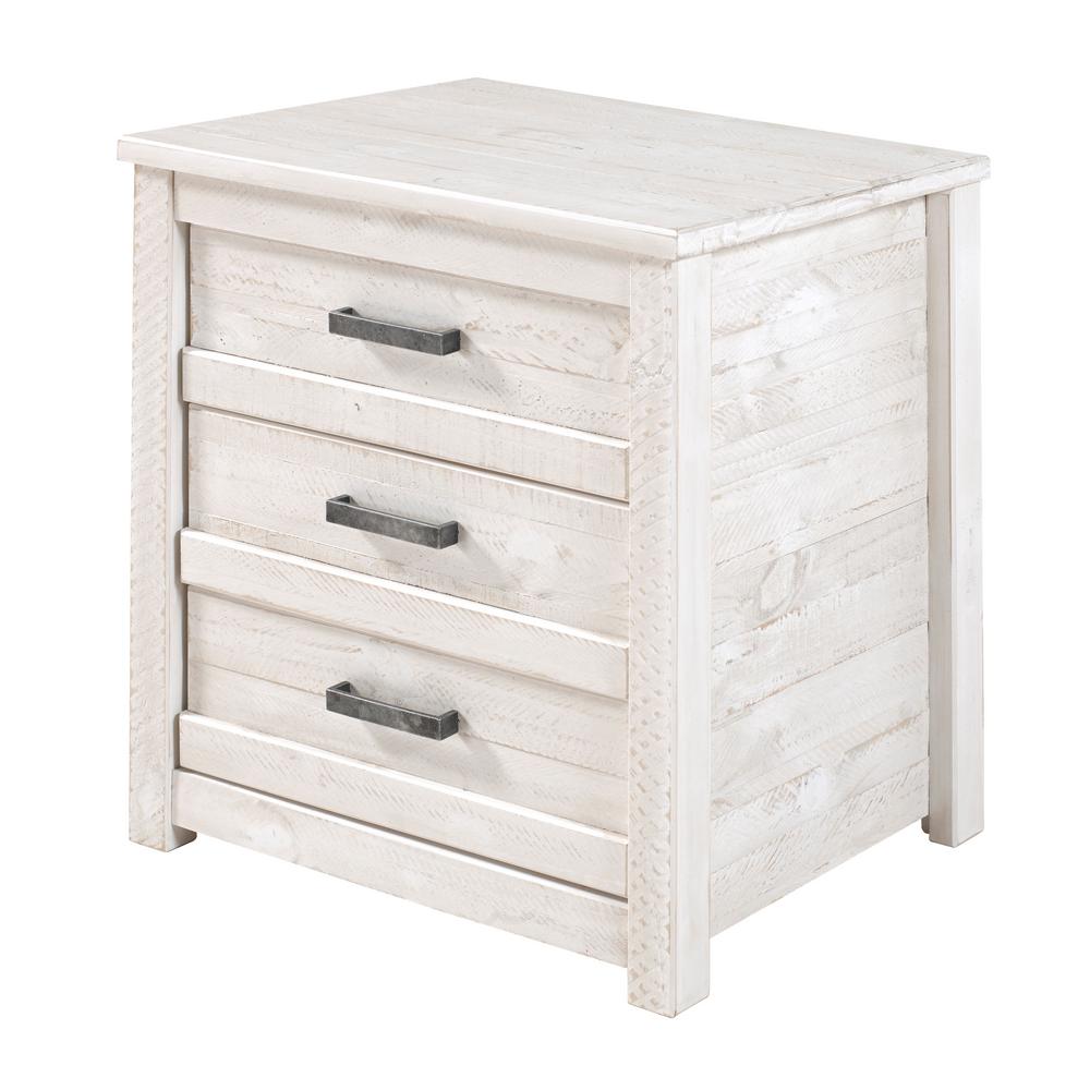 Camaflexi Carmel 3 Drawer Antique White Nightstand Cm103 The