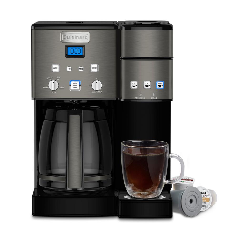 Black Stainless Coffee Center 12 Cup Coffeemaker And Single Serve Brewer Black Stainless Coffee Center 12 Cup Coffeemaker And Single Serve Brewer