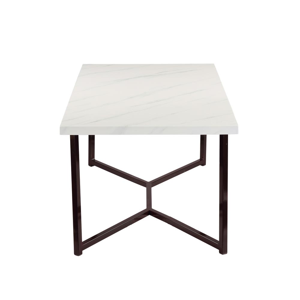 Modern Pine White Coffee Table W Top, White Top Coffee Table Black Legs