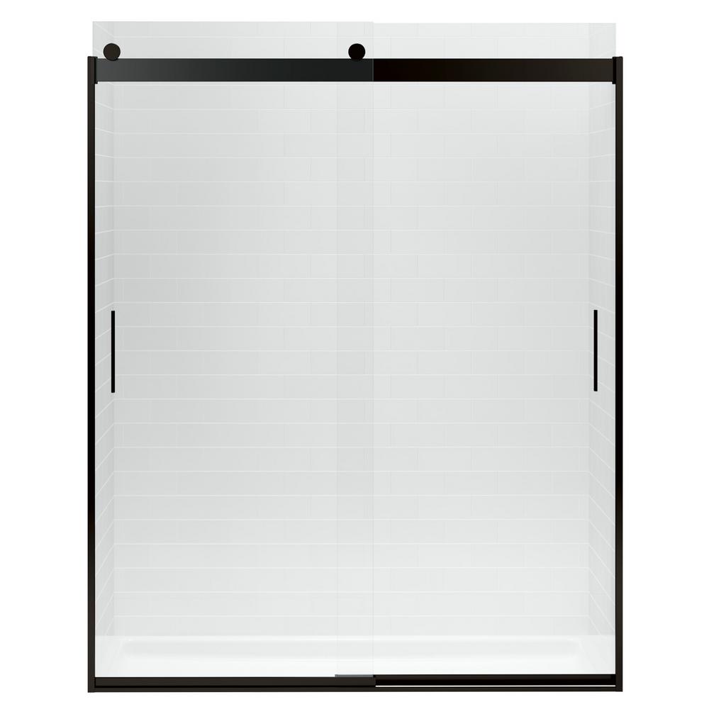 Kohler Levity 59 625 In W X 82 H Frameless Sliding Shower Door Kohler Levity 59 625 In W X 82 H Frameless Sliding Shower Door Anodized