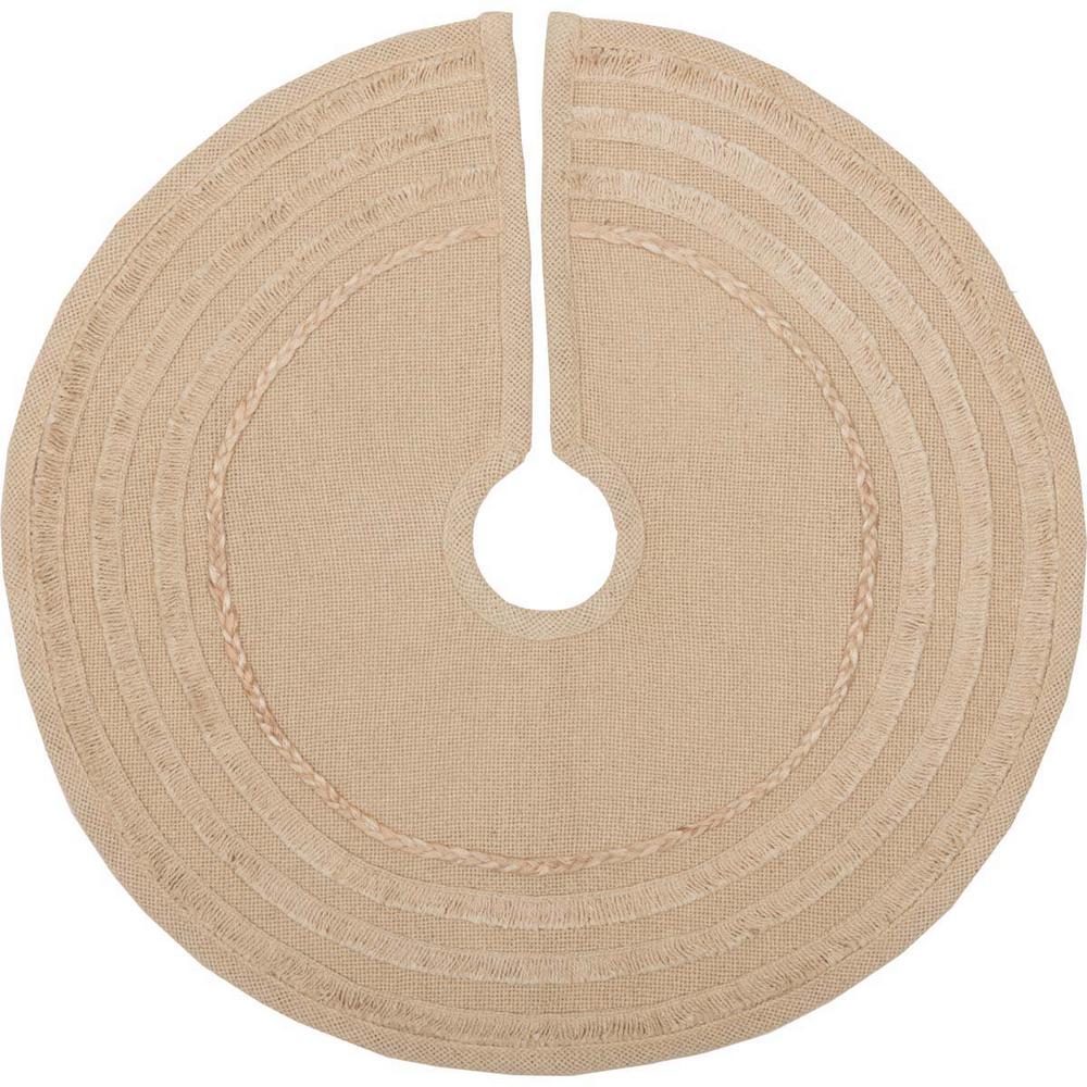 Burlap Vintage Antique Creme White Farmhouse Christmas Decor Tree Skirt Burlap Vintage Antique Creme White Farmhouse Christmas Decor Tree Skirt